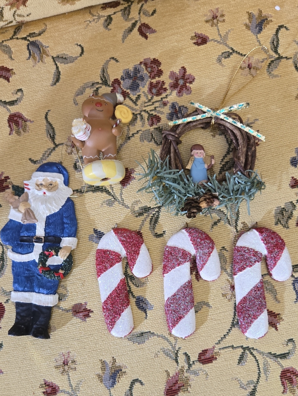 Assorted Holiday Ornaments Bundle - Red, White, Blue, Brown